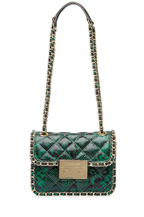 michael kors snakeskin green|Michael Kors green.